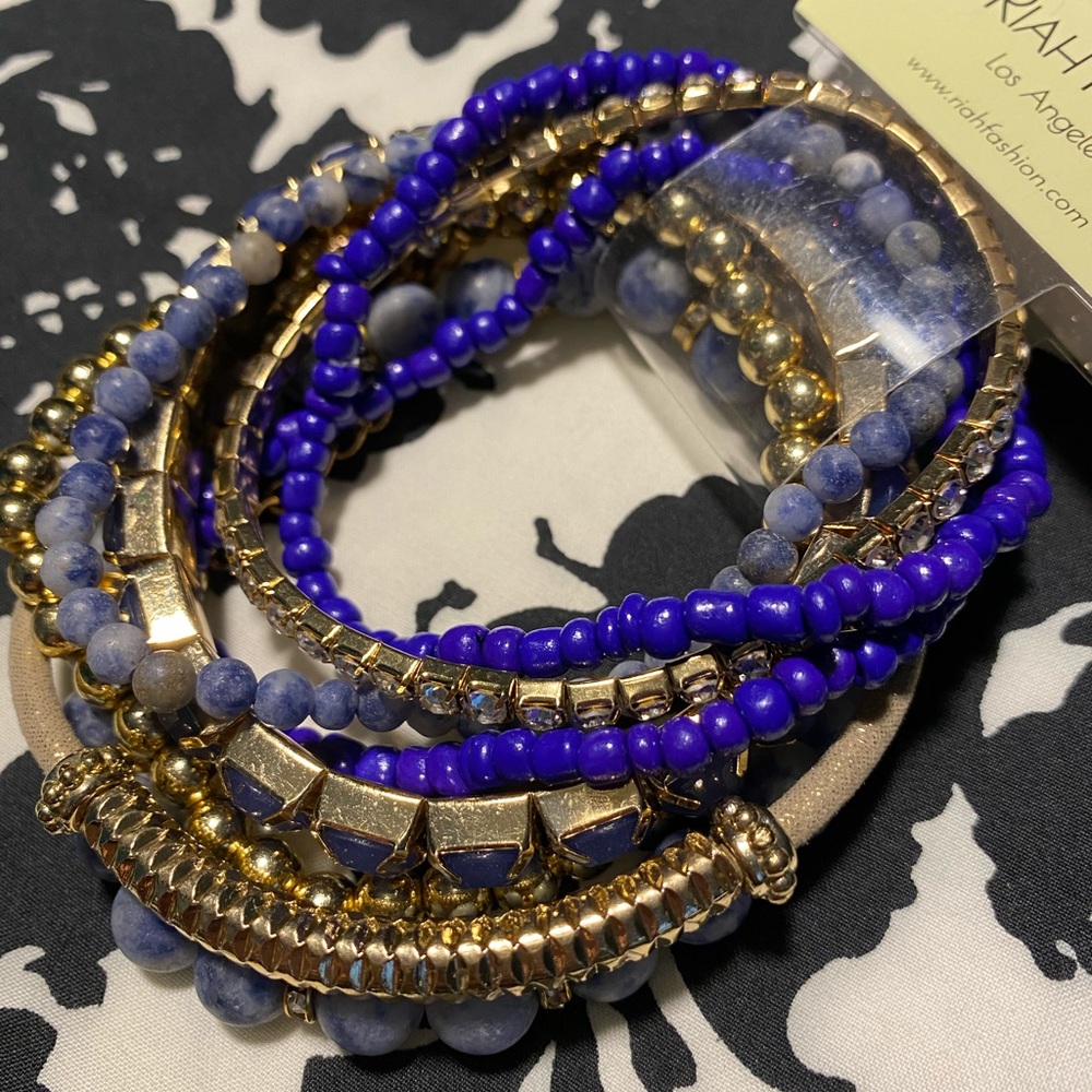 Stacked beaded bracelet